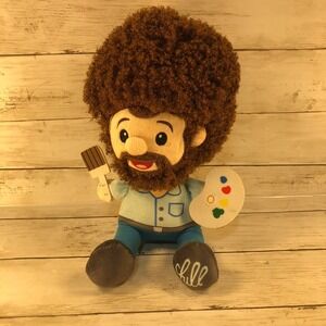Bob Ross Plush 11 Inch Stuffed Figure Artist Doll Chill Palette Brush Toy